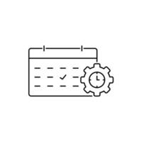 calendar, management, gear, calendar management icon vector