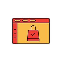 sale, computer, website, cart, online sale icon vector