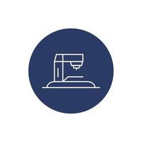 Sewing Machine, Industry milling machine icon vector