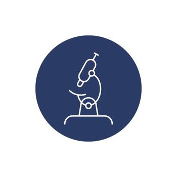 icono de vector de microscopio