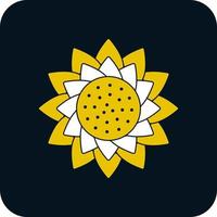 diseño de icono de vector de girasol