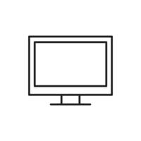 monitor, computadora, computadora monitor icono vector
