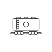 train, petrol train, fuel transport train icon vector