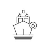 oil, petrol, ship, oil transport ship icon vector