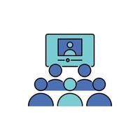 online video meeting icon vector