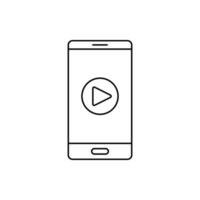 mobile, video, play, mobile video icon vector