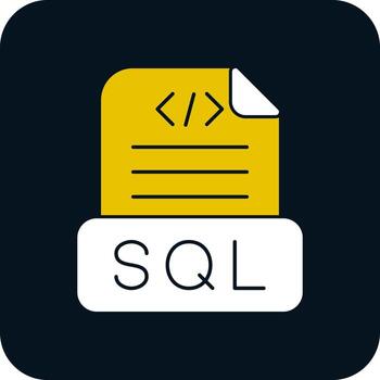 diseño de icono de vector de archivo sql