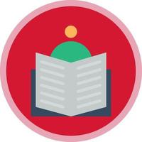 Book Reader Vector Icon Design