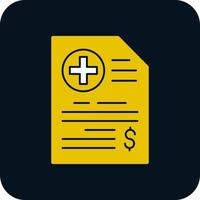 Medical Bill Vector Icon Design