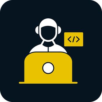 diseño de icono de vector de programador