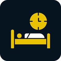 diseño de icono de vector de tiempo de cama