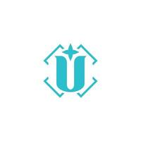 creative u logo u icon catchy simple u logo vector