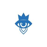 uno ojo logo sabio Rey ojo símbolo vector
