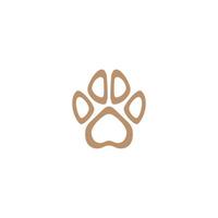 pata logo animal clínica icono perro pata logo vector