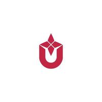 starry u logo u icon simple use u logo vector