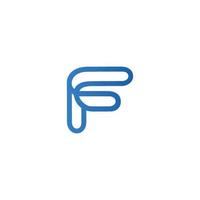 f logo f icon oval corners simple f logo vector