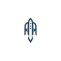 rocket logo soaring spacecraft icon flying rocket vector