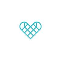 patterned heart logo simple usage heart shape vector