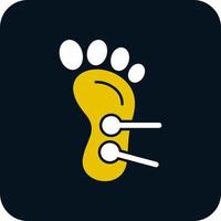 Foot Acupuncture Vector Icon Design