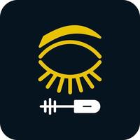 Eyelash Mascara Vector Icon Design