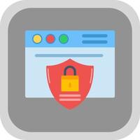 Website Security Vector Icon Design