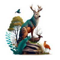 découvrir le beauté de faune illustration avec haute qualité png images