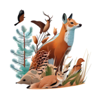 découvrir le beauté de faune illustration avec haute qualité png images