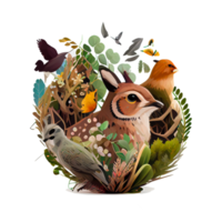 découvrir le beauté de faune illustration avec haute qualité png images