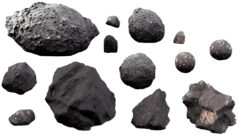 Space Rocks on transparent background png