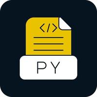 diseño de icono de vector de archivo python