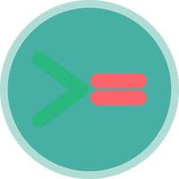 Greater Than Equal Vector Icon Design