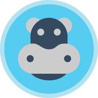 Hippo Vector Icon Design