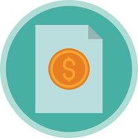 diseño de icono de vector de dólar de factura de archivo