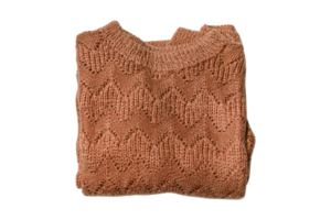 Castanho suéter isolado em uma transparente fundo png