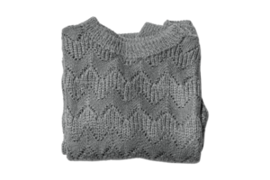 cinzento suéter isolado em uma transparente fundo png