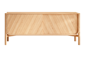 Beige wooden cabinet isolated on a transparent background png