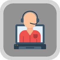 Online Call Center Vector Icon Design