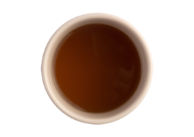 Beige cup of tea isolated on a transparent background png