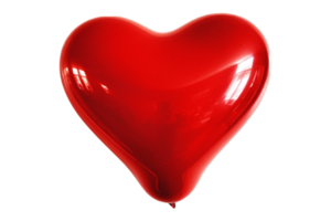 Red heart balloon isolated on a transparent background png