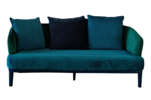 Green sofa isolated on a transparent background png