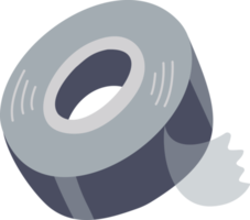 Clear Grey sticker tape roll, hand drawn illustration png