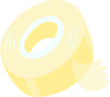 claro amarillo pegatina cinta rollo, mano dibujado ilustración png