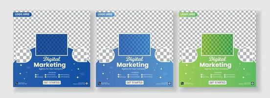 Digital marketing Agency banner for social media post template vector