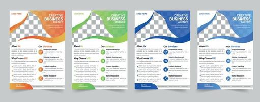 flyer business template brochure layout annual report Free Vector