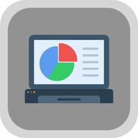 Online Pie Chart Vector Icon Design