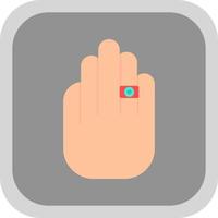 diseño de icono de vector de anillo en mano