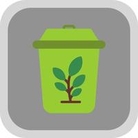 diseño de icono de vector de basura de planta