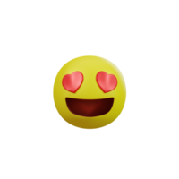 Emoji yellow face and emotion with in love.  Facial expression. png