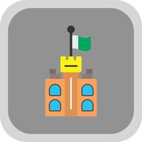 Castle Flag Vector Icon Design