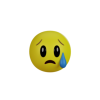 emoji geel gezicht en emotie met verdrietig. gelaats uitdrukking. png